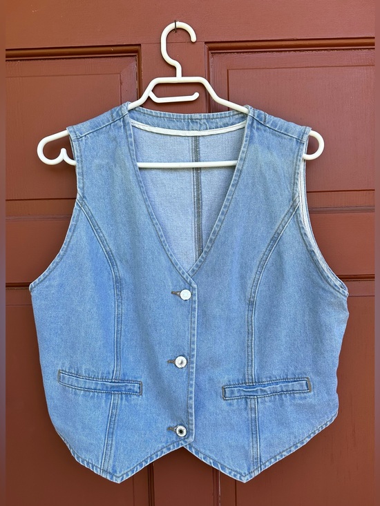 Amazon Tops - Amazon Light Blue Denim Vest